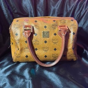 Vintage MCM Satchel in Cognac Visetos Monogram Canvas